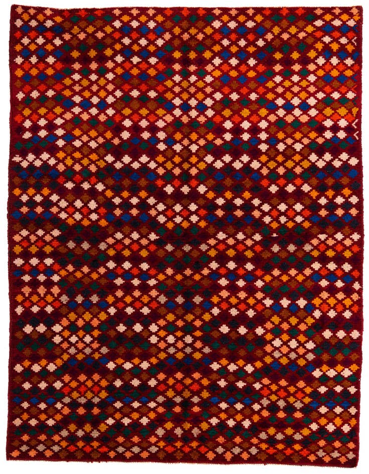 Detail image of 6' x 8' 3 Hand Knotted Balouch Wool Rug
