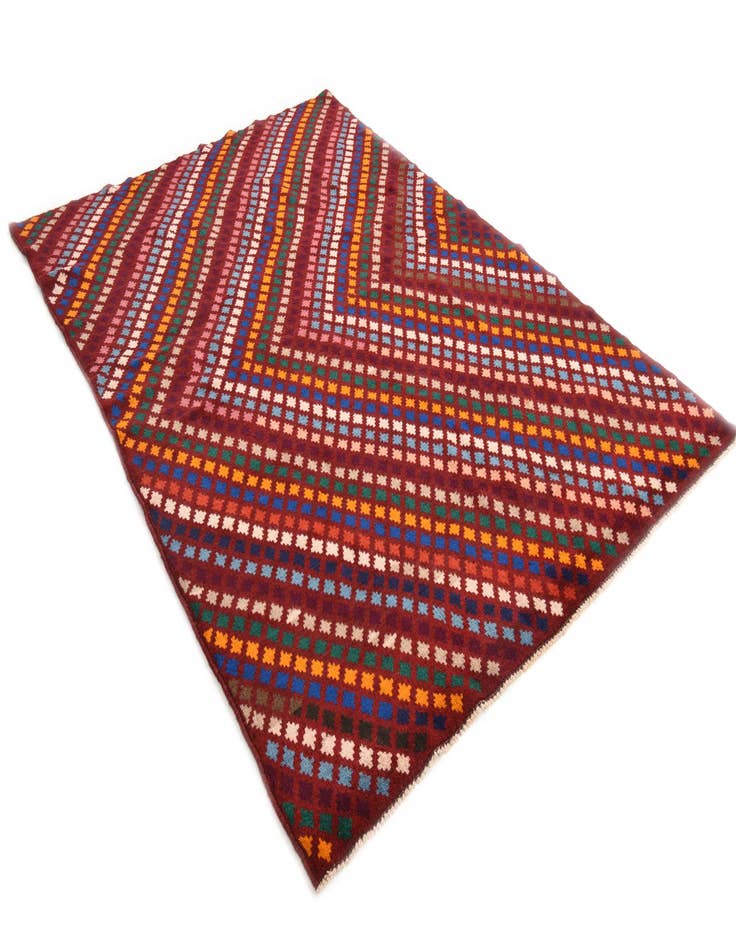 Detail image of 5' 8 x 8' 1 Hand Knotted Balouch Wool Rug