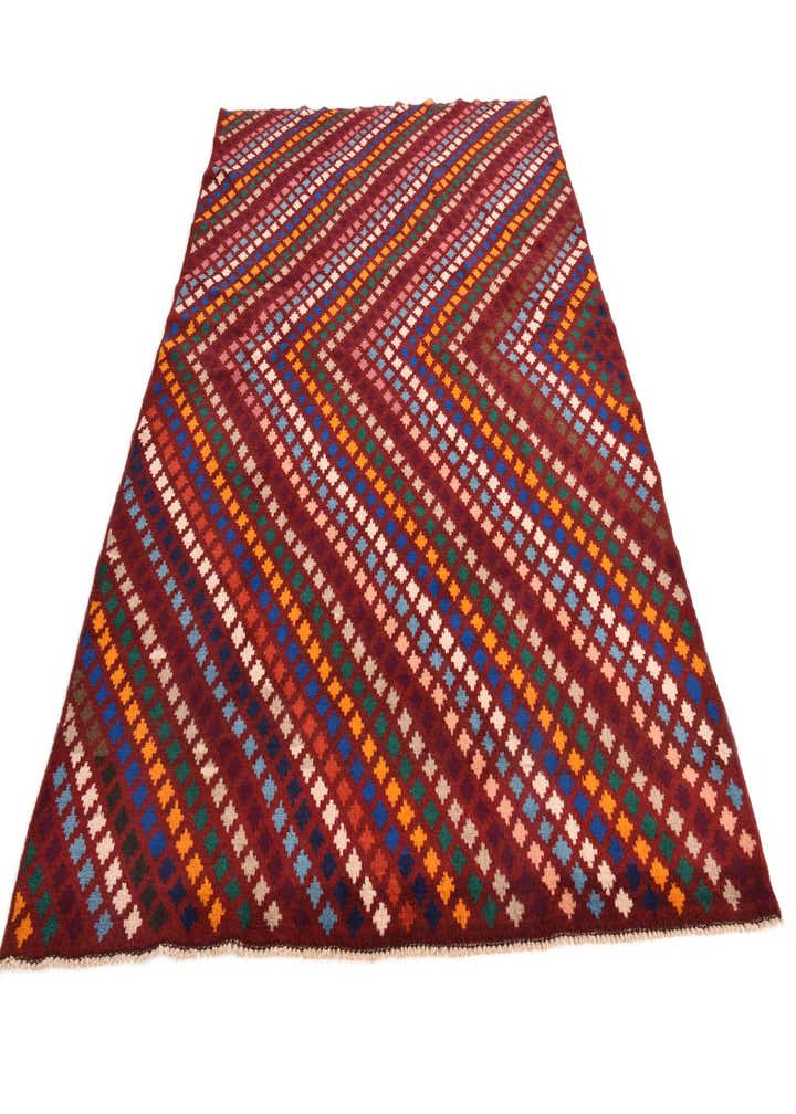 5' 8 x 8' 1 Hand Knotted Balouch Wool Rug