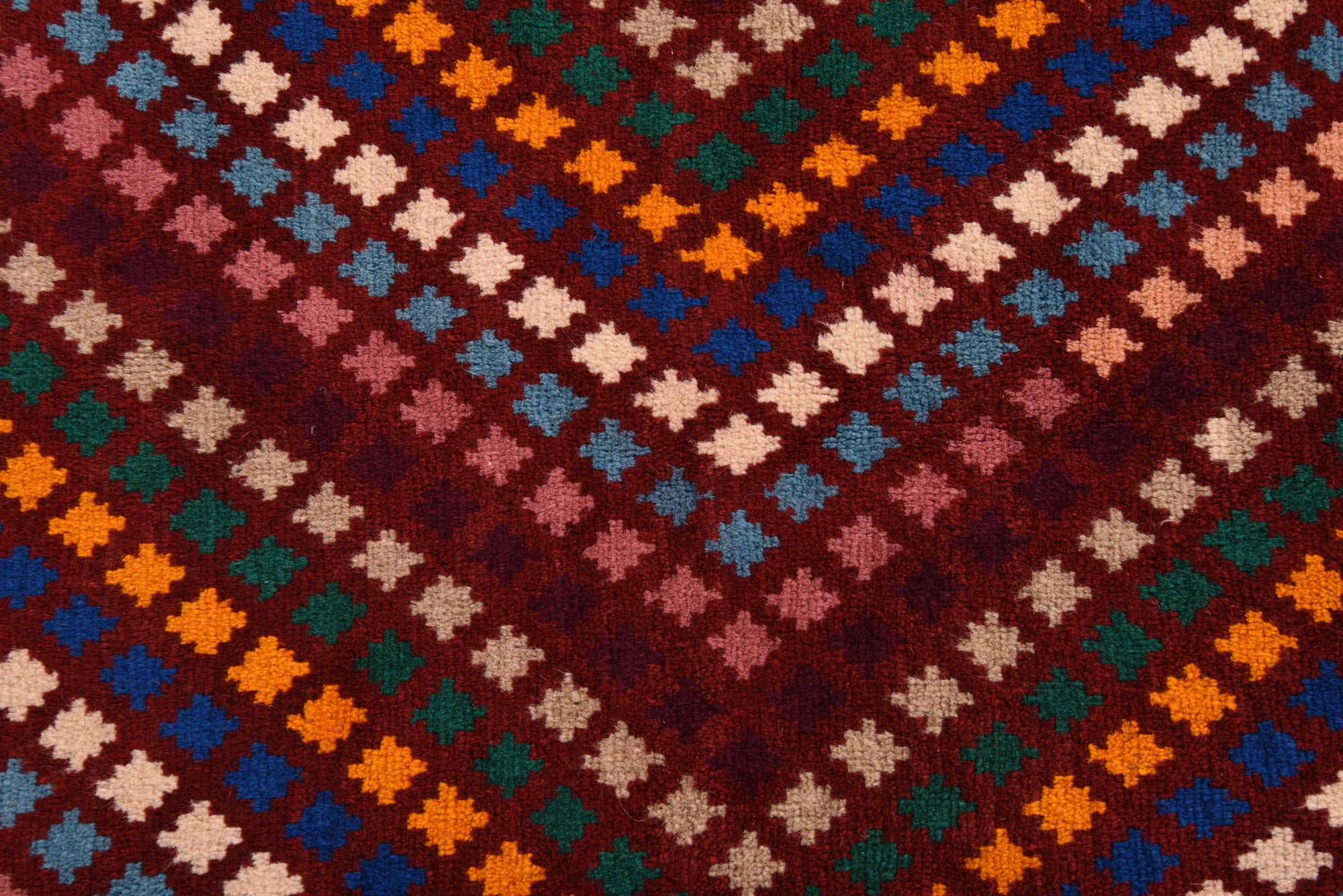 5' 8 x 8' 1 Hand Knotted Balouch Wool Rug