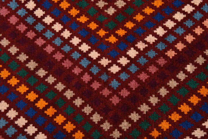 5' 8 x 8' 1 Hand Knotted Balouch Wool Rug