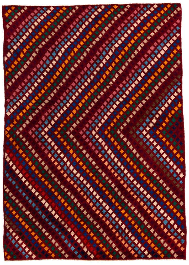 5' 8 x 8' 1 Hand Knotted Balouch Wool Rug