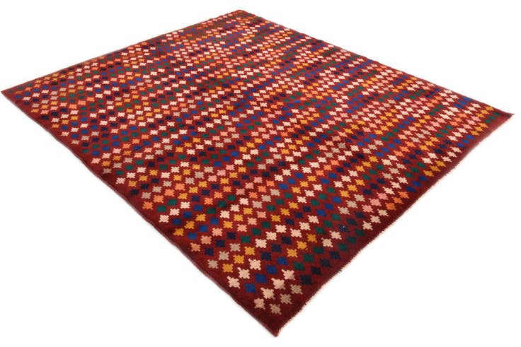 Detail image of 6' 2 x 7' 3 Hand Knotted Balouch Wool Rug