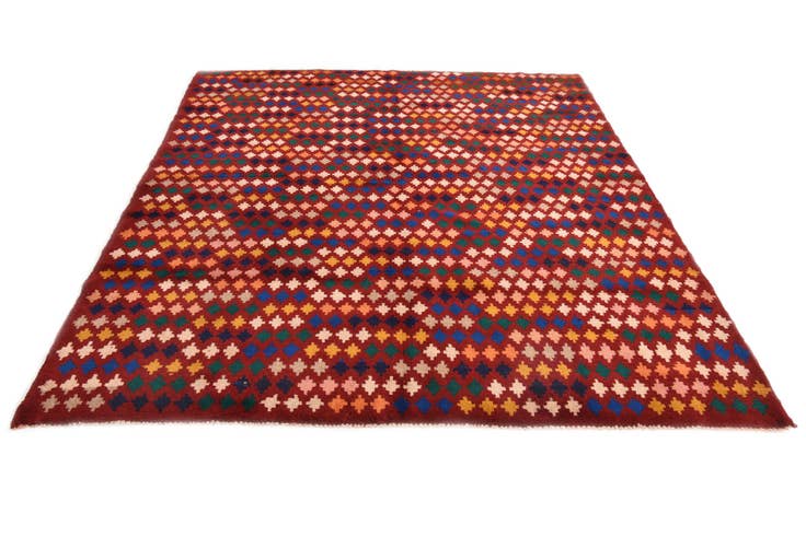 Detail image of 6' 2 x 7' 3 Hand Knotted Balouch Wool Rug