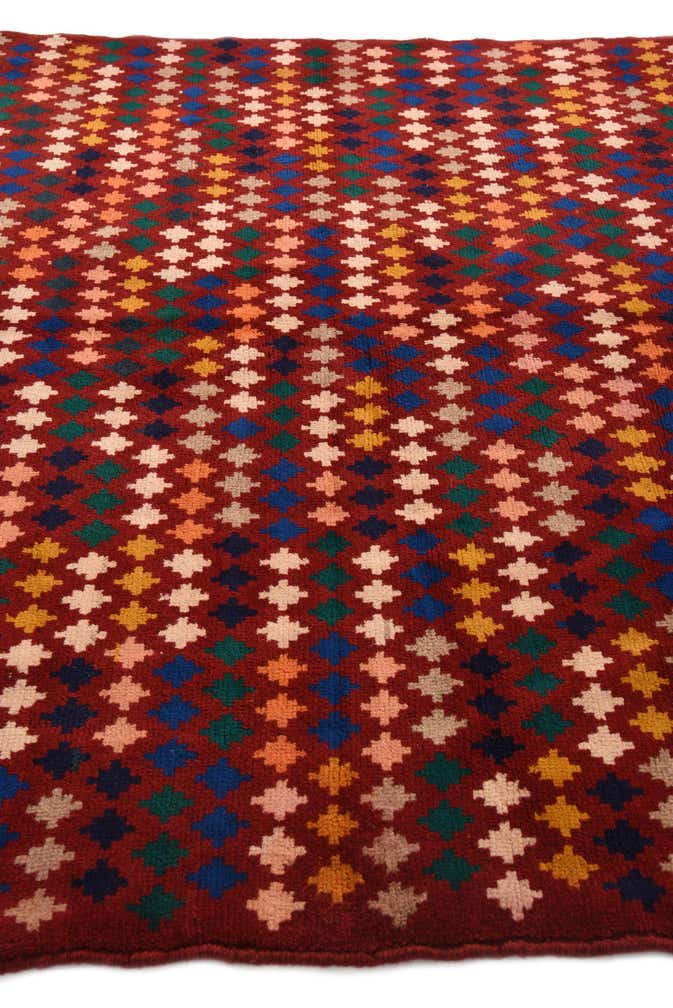 6' 2 x 7' 3 Hand Knotted Balouch Wool Rug