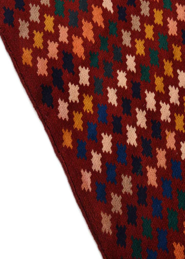 6' 2 x 7' 3 Hand Knotted Balouch Wool Rug