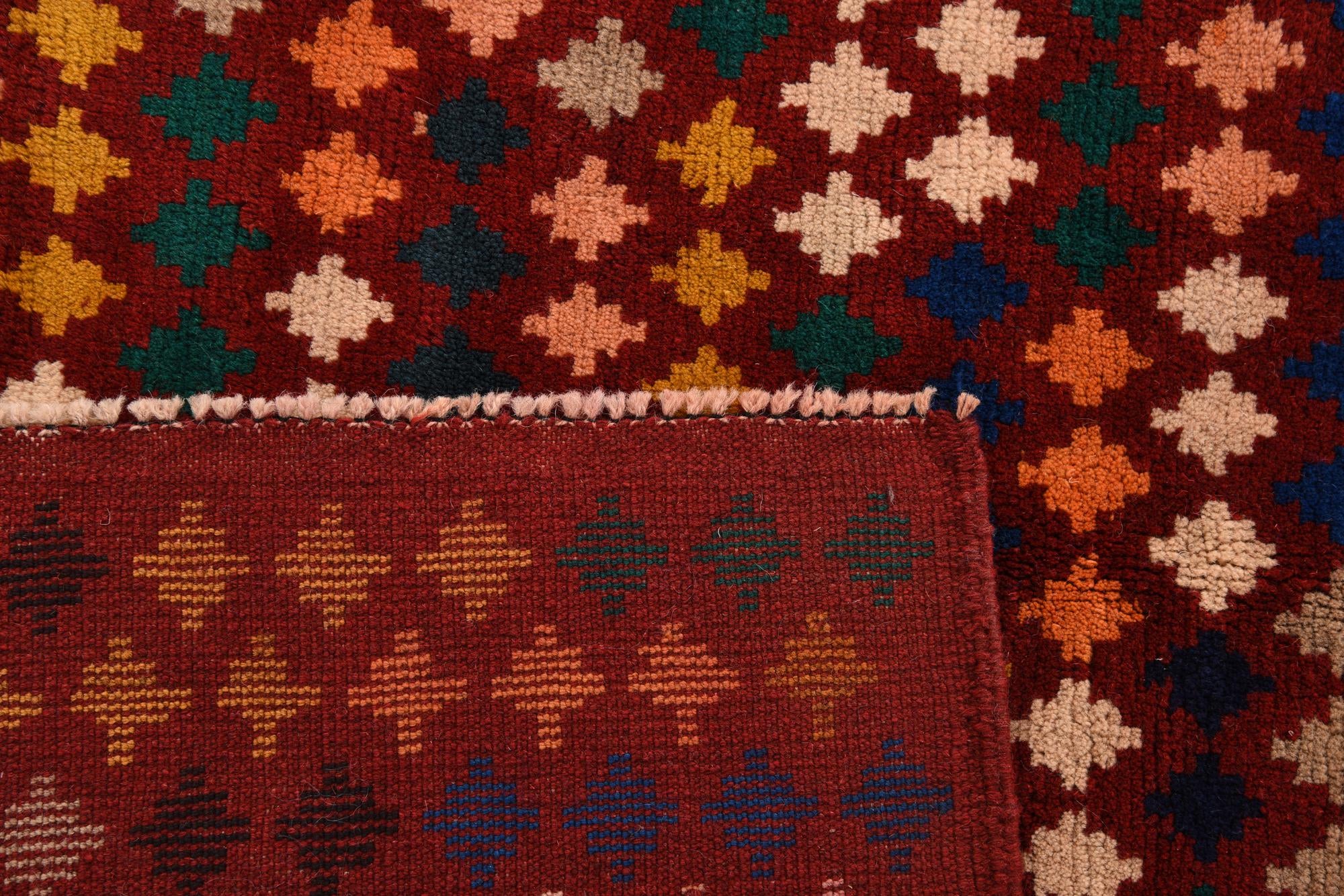 6' 2 x 7' 3 Hand Knotted Balouch Wool Rug