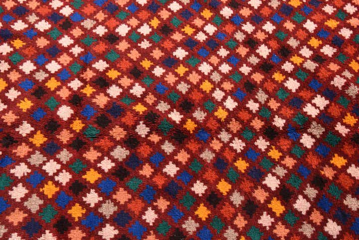 6' 9 x 10' Hand Knotted Balouch Wool Rug