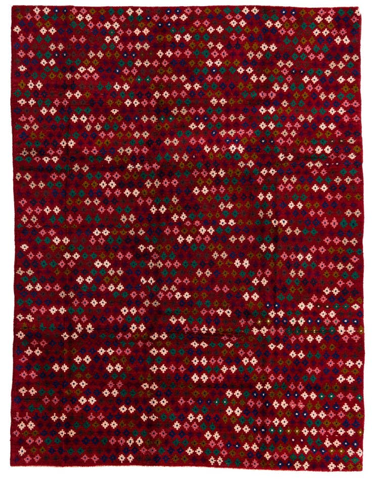 Detail image of 6' 9 x 9' 11 Hand Knotted Balouch Wool Rug