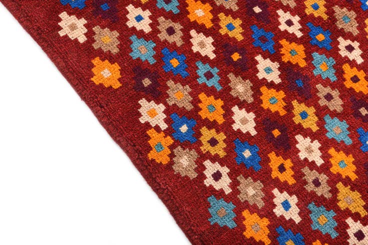 Detail image of 4' 8 x 7' 6 Hand Knotted Balouch Wool Rug