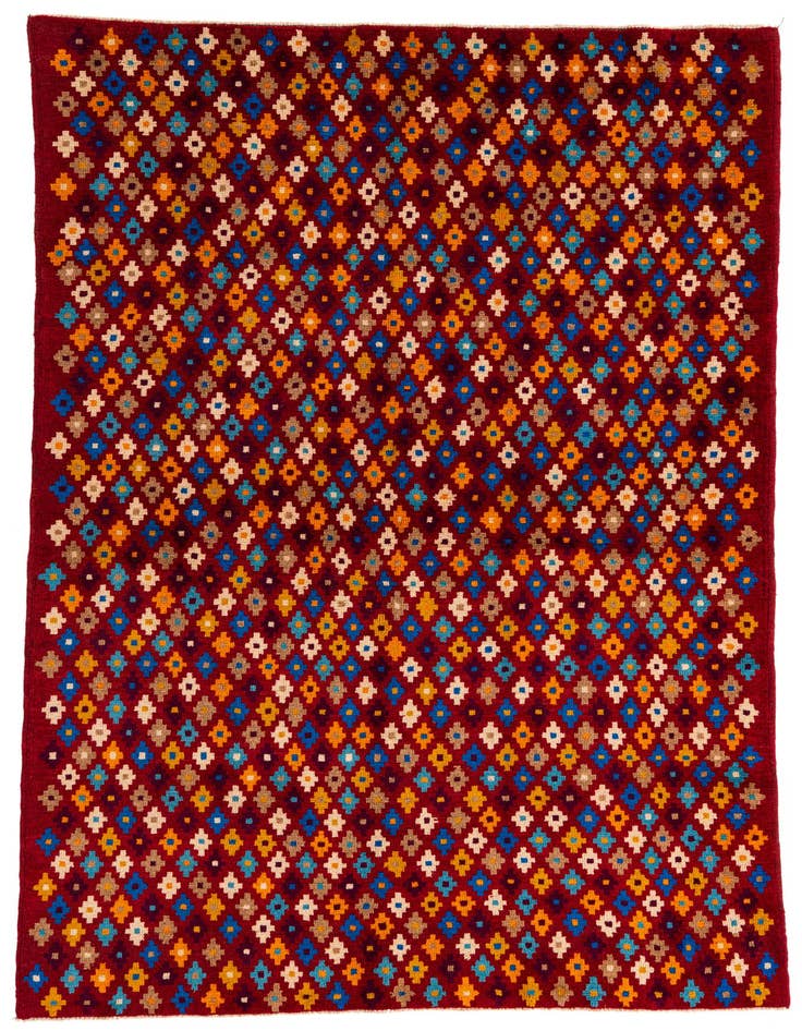 Detail image of 4' 8 x 7' 6 Hand Knotted Balouch Wool Rug
