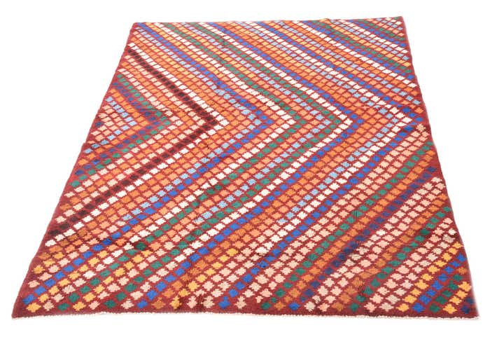 5' 6 x 8' 1 Hand Knotted Balouch Wool Rug