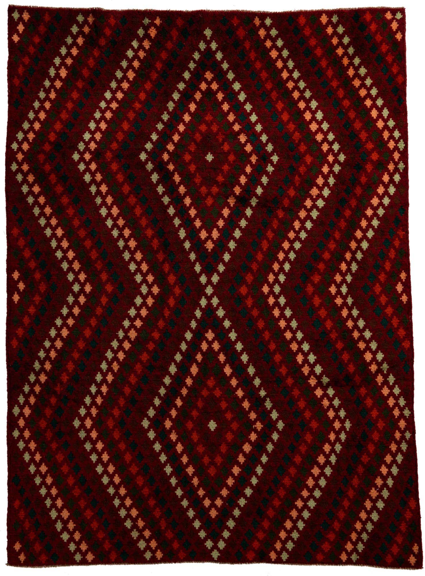 6' 9 x 9' 2 Hand Knotted Balouch Wool Rug