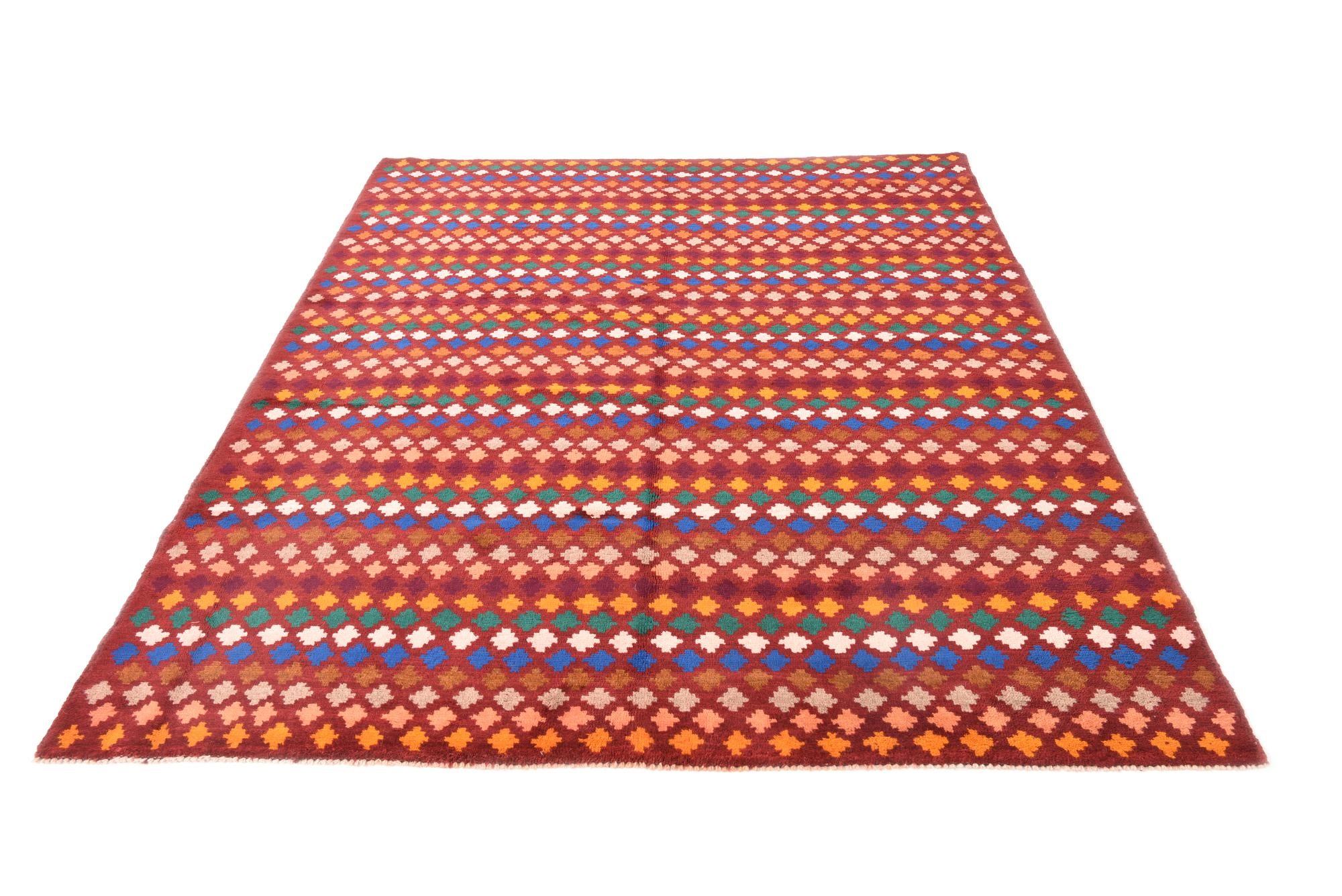 6' x 7' 10 Hand Knotted Balouch Wool Rug