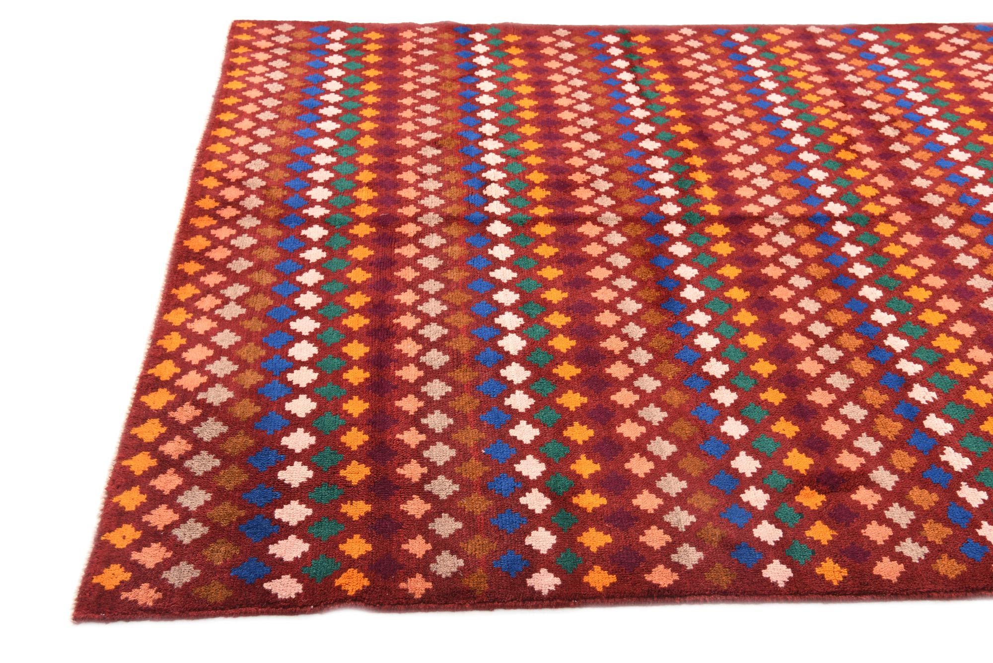 6' x 7' 10 Hand Knotted Balouch Wool Rug
