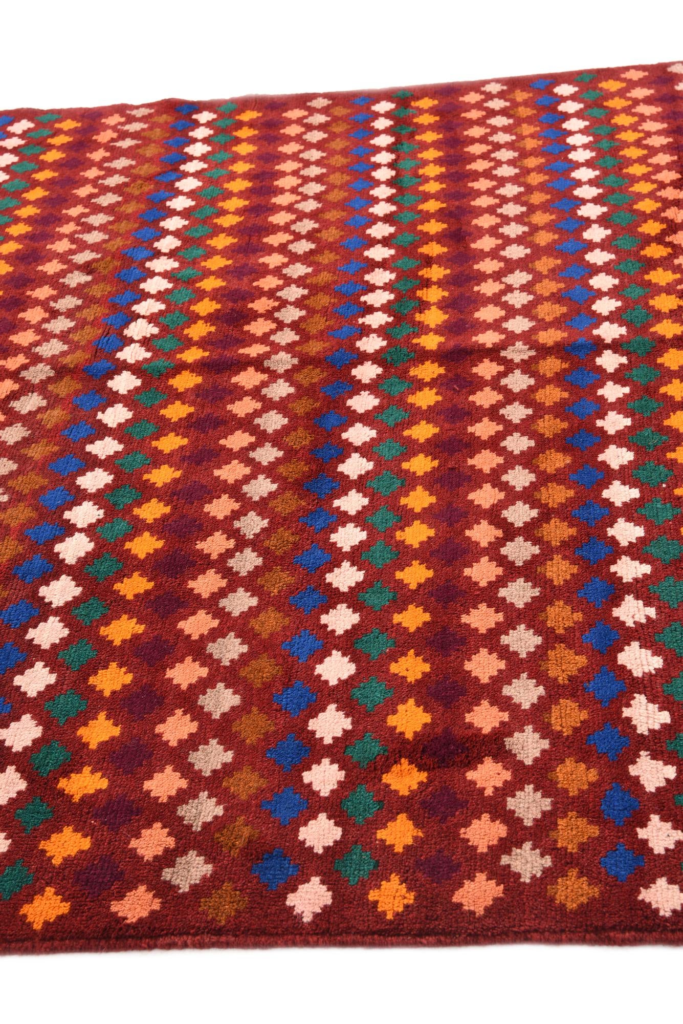 6' x 7' 10 Hand Knotted Balouch Wool Rug