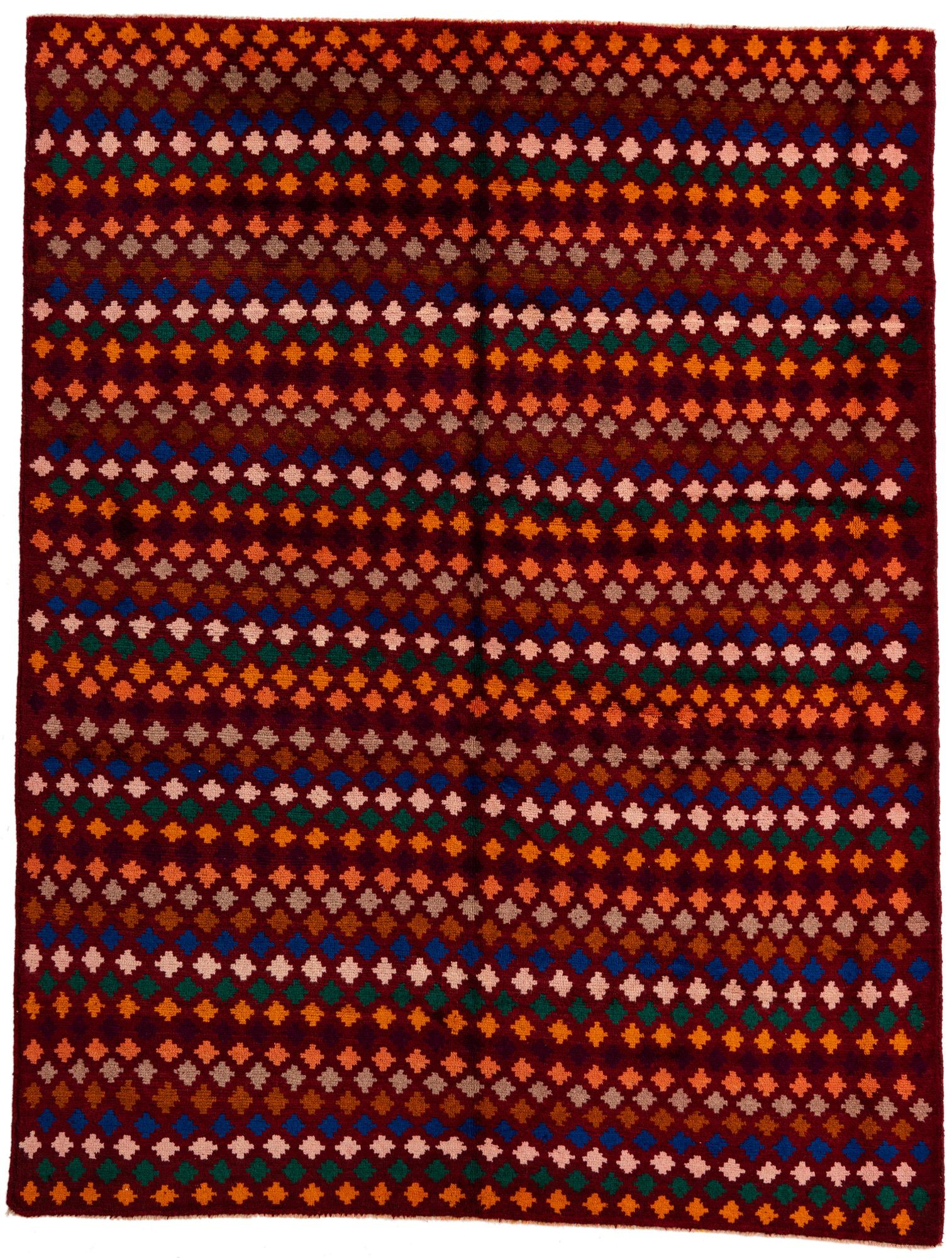 6' x 7' 10 Hand Knotted Balouch Wool Rug