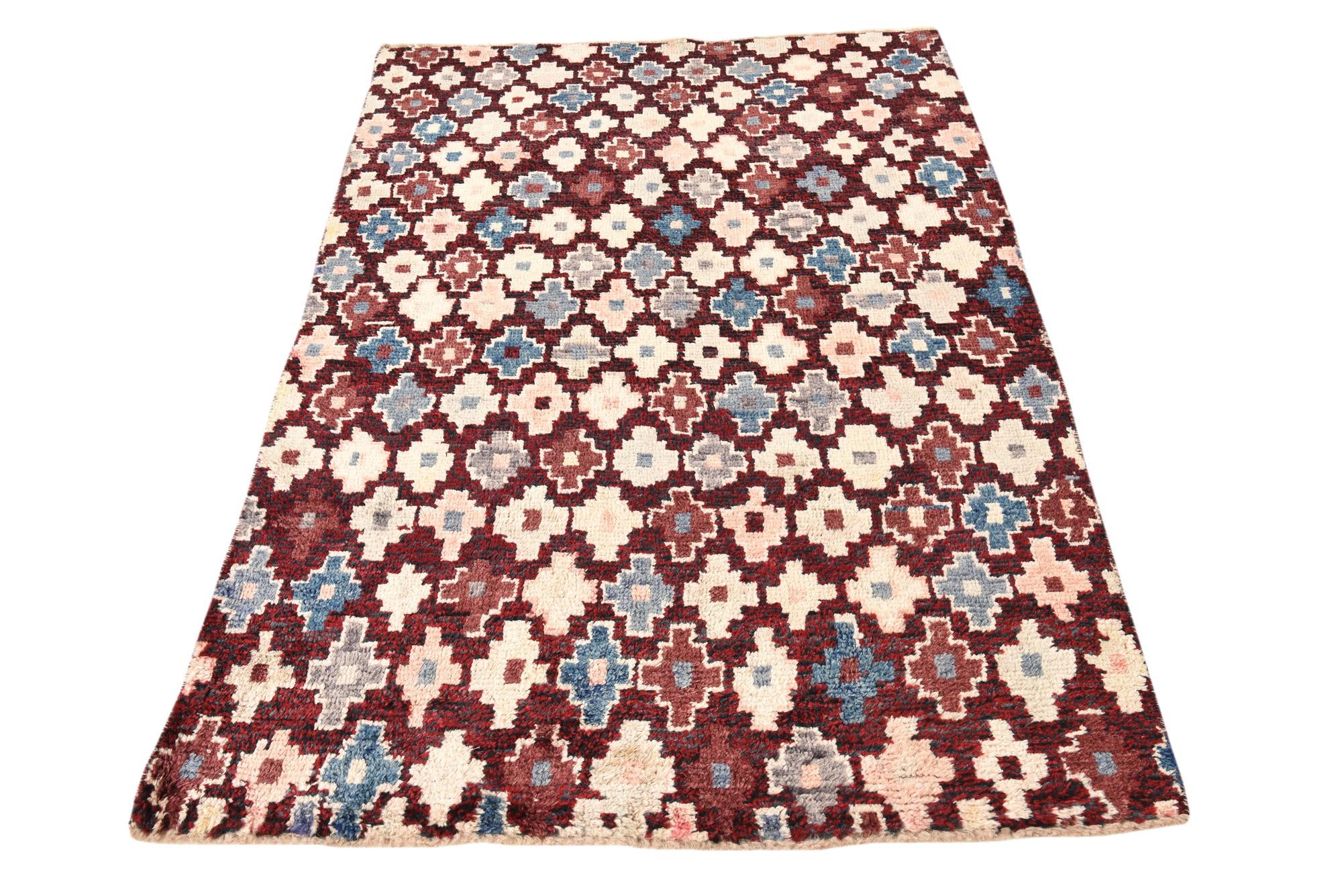 4' x 6' Hand Knotted Balouch Wool Rug