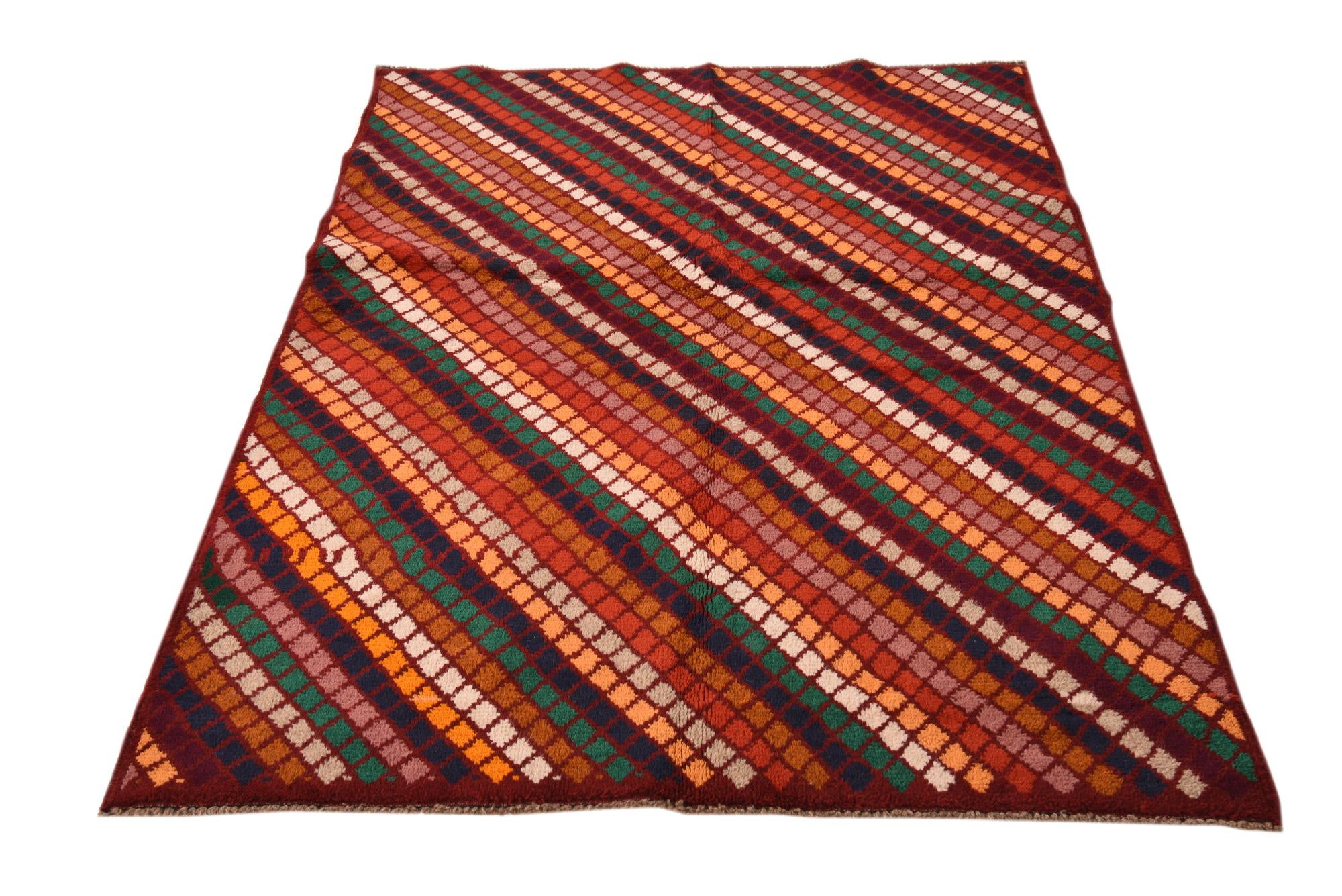 4' x 6' Hand Knotted Balouch Wool Rug