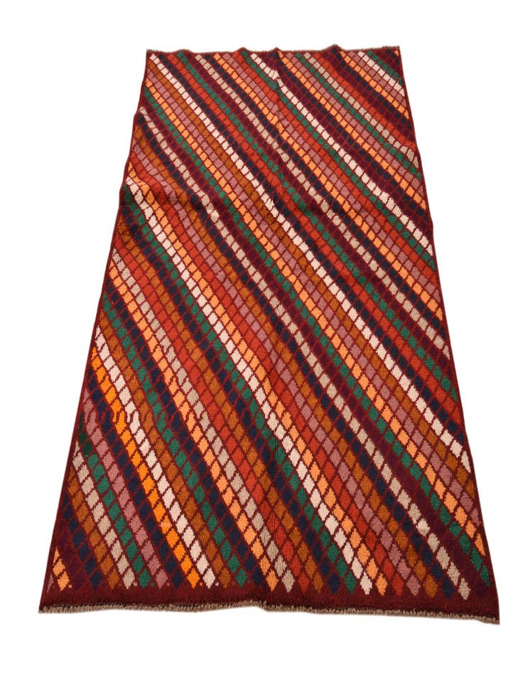 Detail image of 4' x 6'  Hand Knotted Balouch Wool Rug