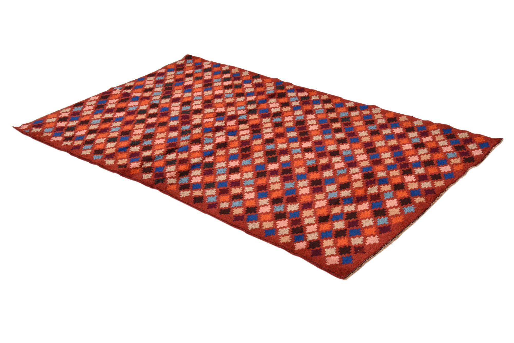3' 7 x 6' Hand Knotted Balouch Wool Rug