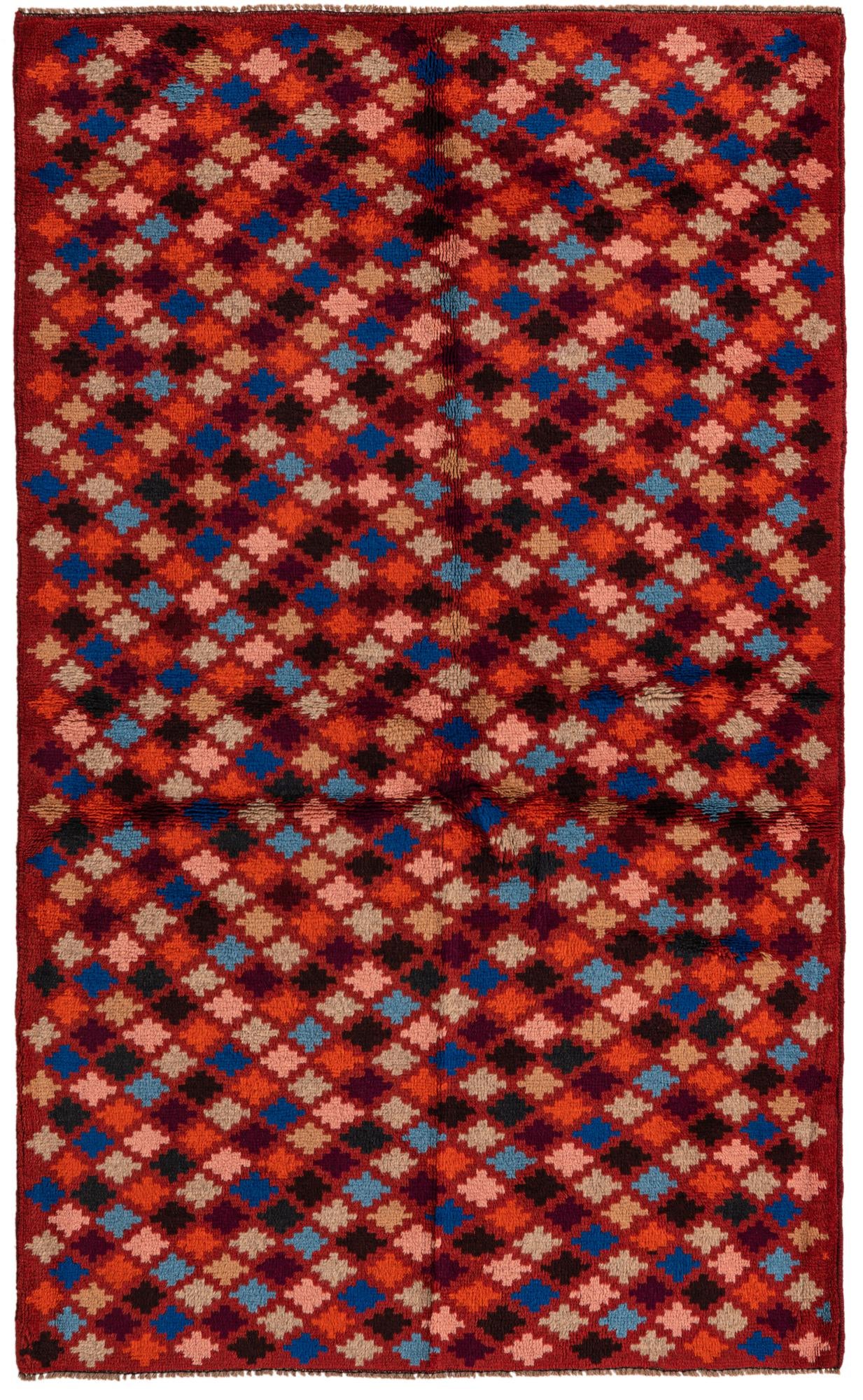 3' 7 x 6' Hand Knotted Balouch Wool Rug