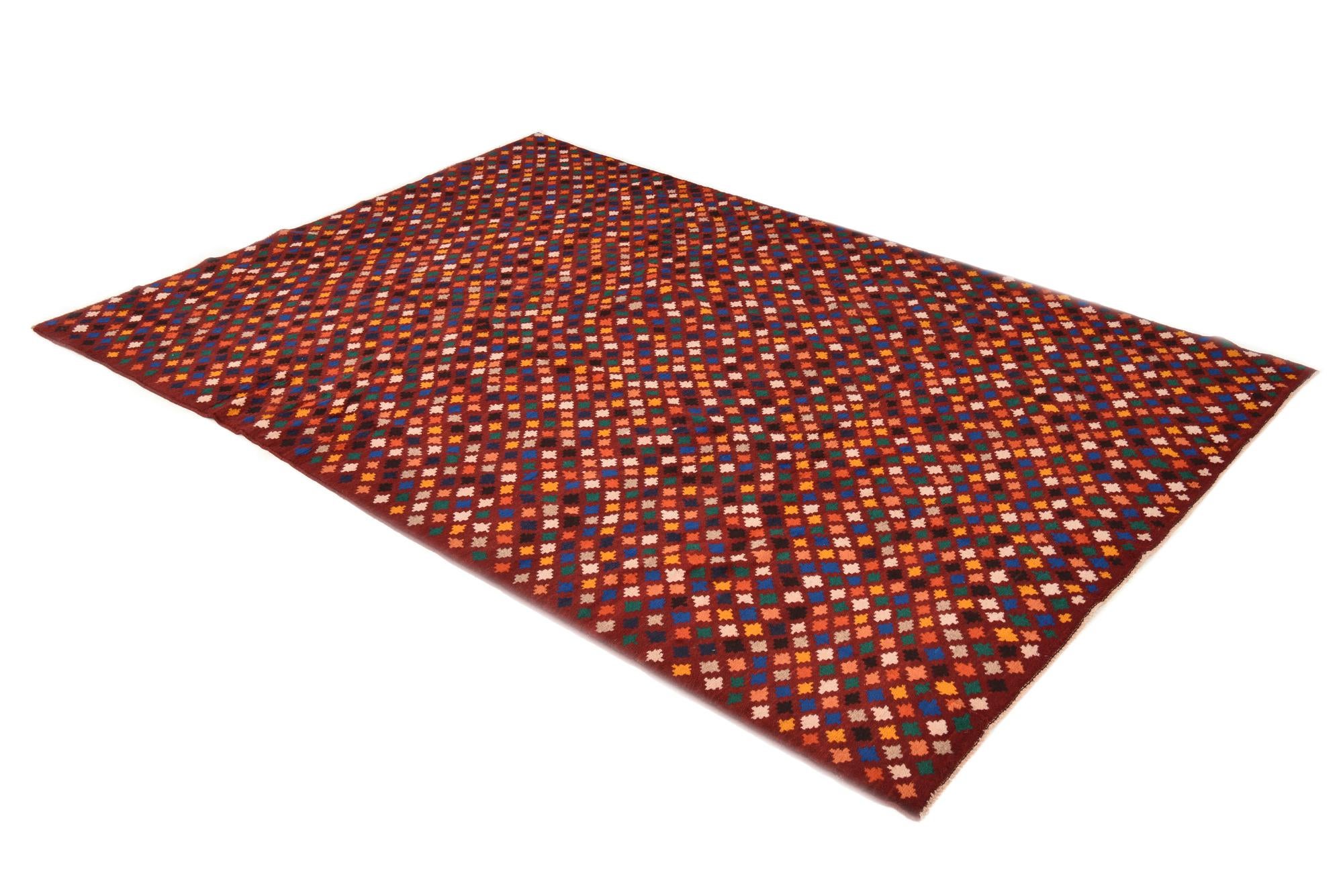 6' 9 x 9' 10 Hand Knotted Balouch Wool Rug