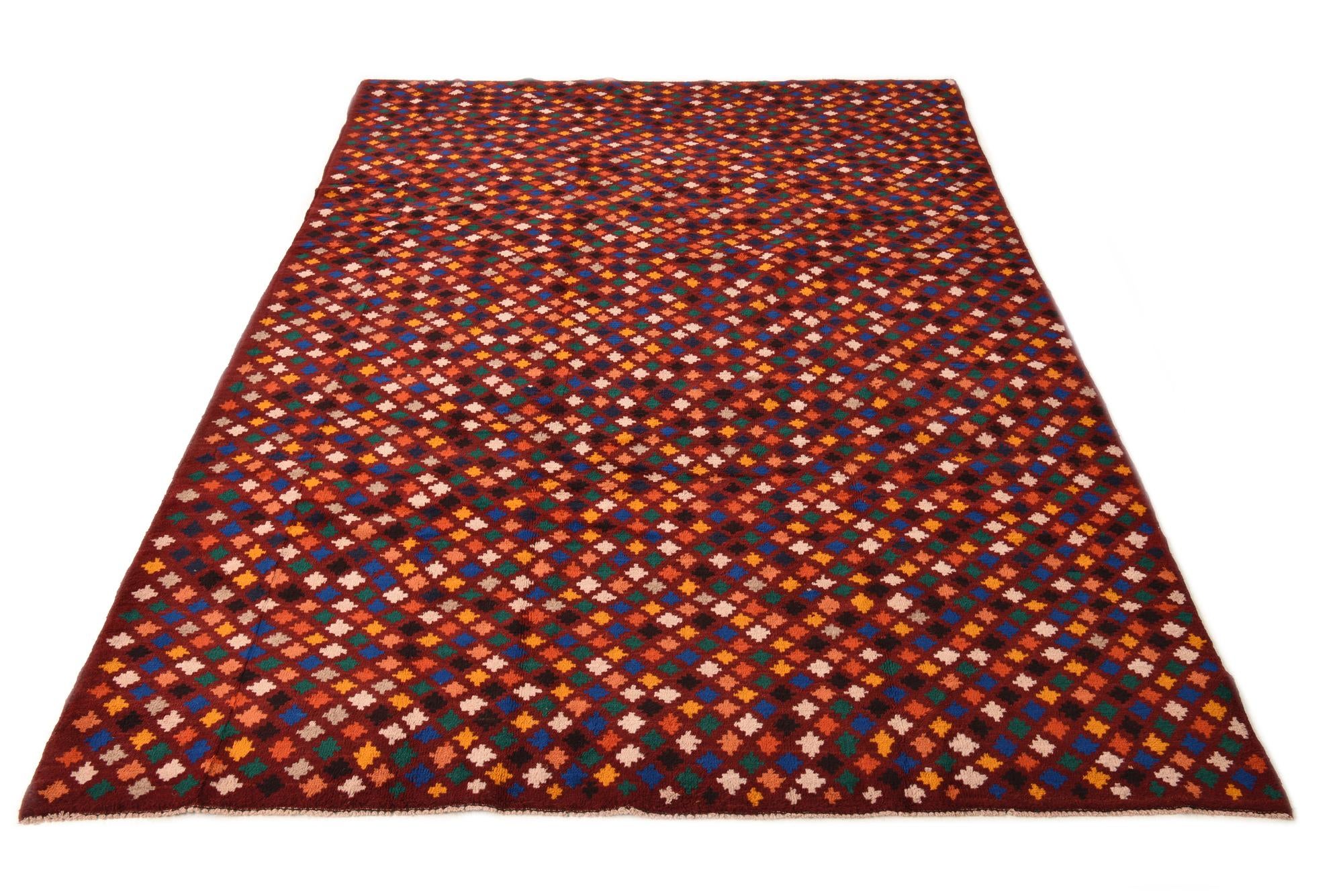 6' 9 x 9' 10 Hand Knotted Balouch Wool Rug
