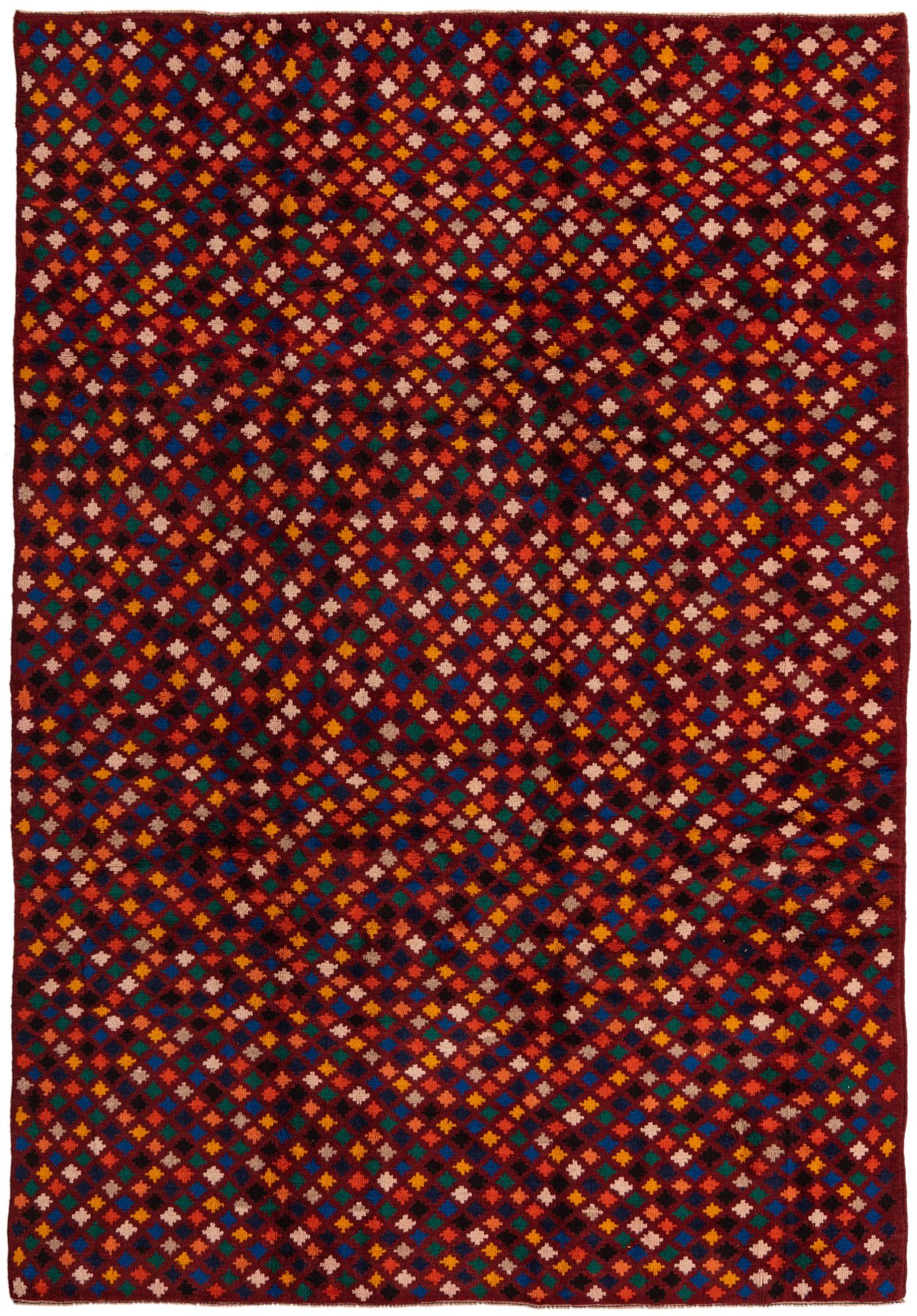 6' 9 x 9' 10 Hand Knotted Balouch Wool Rug