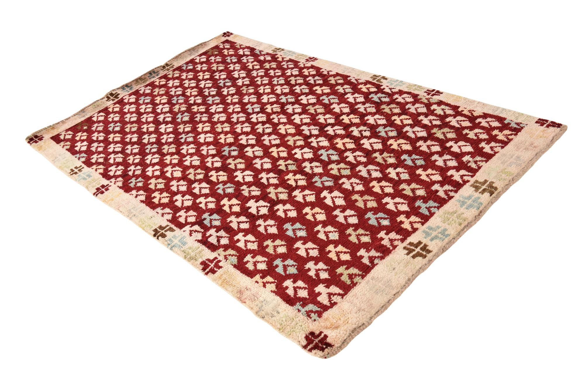 4' 1 x 6' 5 Hand Knotted Balouch Wool Rug