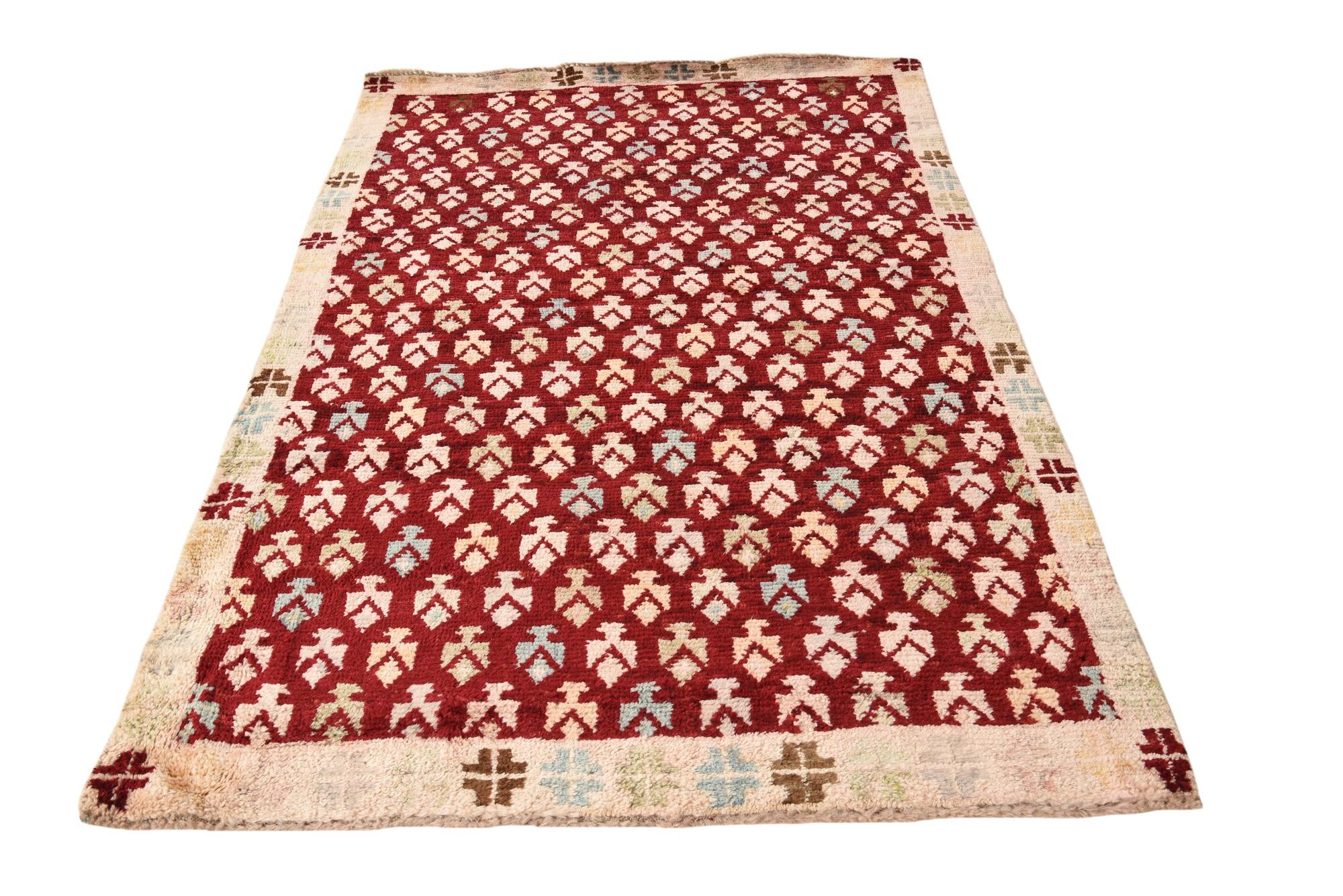 4' 1 x 6' 5 Hand Knotted Balouch Wool Rug