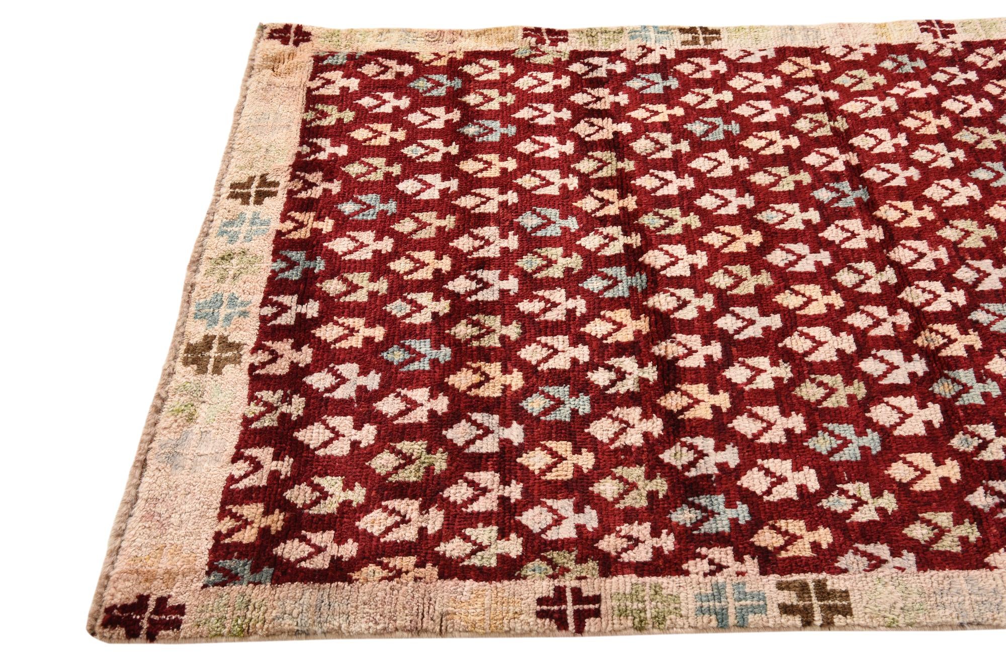 4' 1 x 6' 5 Hand Knotted Balouch Wool Rug