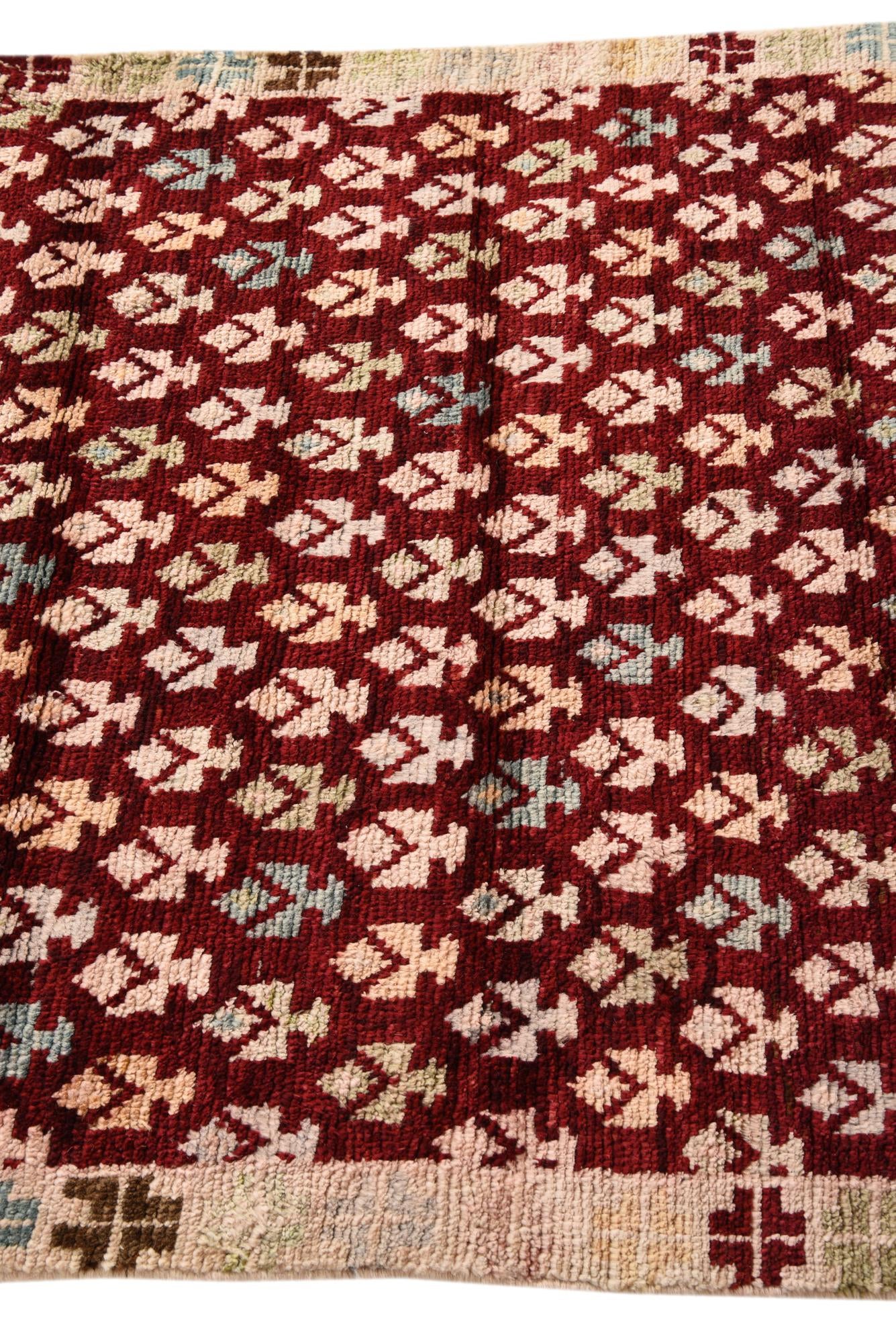 4' 1 x 6' 5 Hand Knotted Balouch Wool Rug