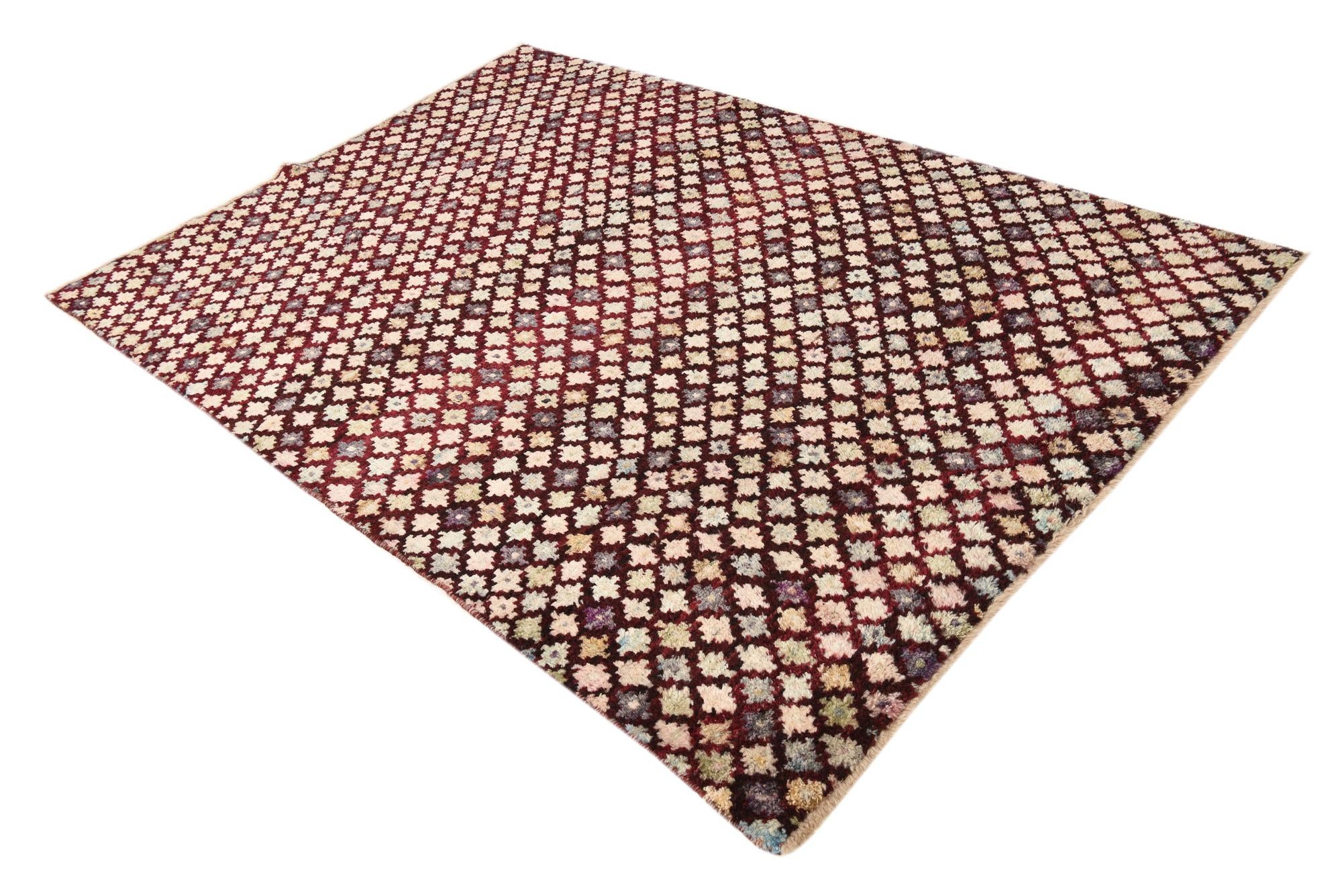 5' 7 x 8' Hand Knotted Balouch Wool Rug