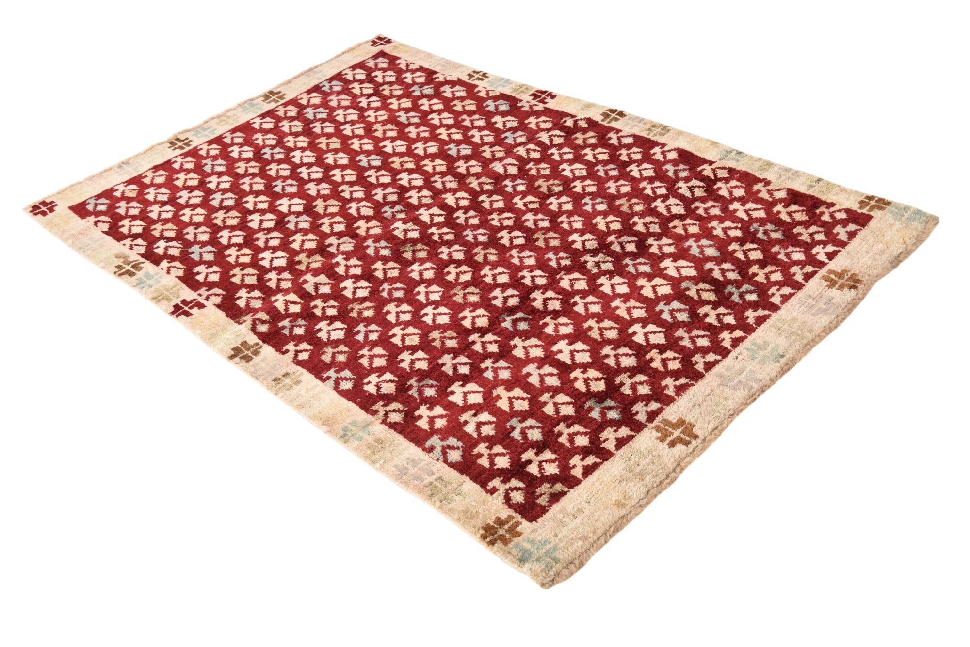 4' 2 x 6' 2 Hand Knotted Balouch Wool Rug
