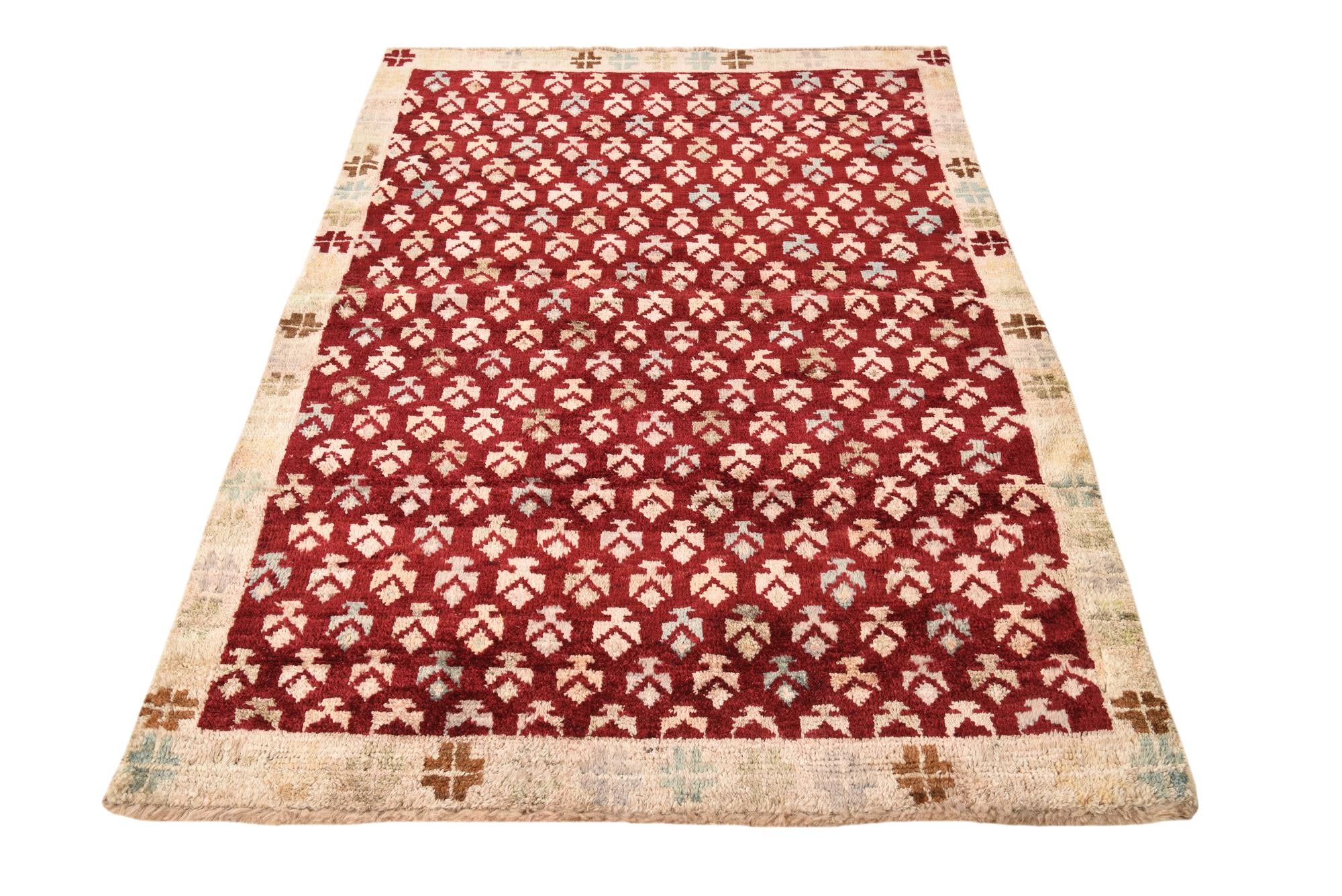 4' 2 x 6' 2 Hand Knotted Balouch Wool Rug