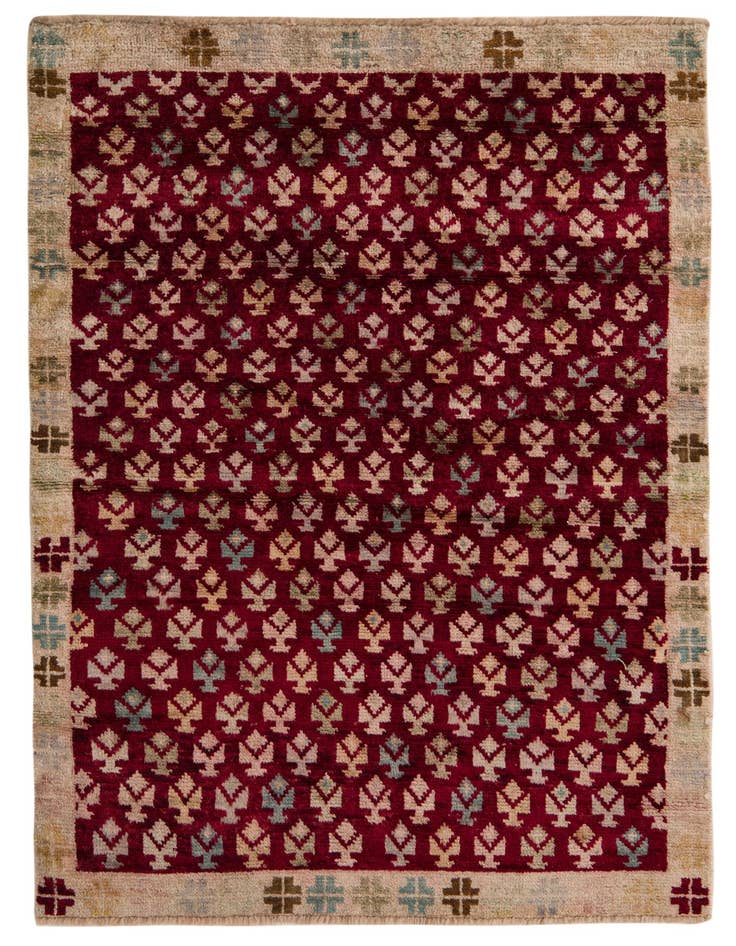 Detail image of 4' 2 x 6' 2 Hand Knotted Balouch Wool Rug