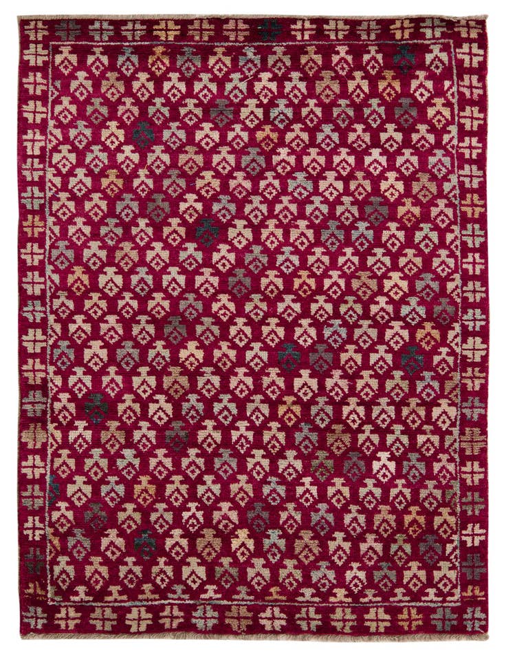 Detail image of 4' 1 x 5' 10 Hand Knotted Balouch Wool Rug