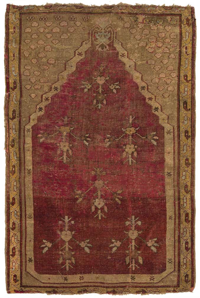 3' 4 x 5' 2 Hand Knotted Balouch Persian Wool Rug