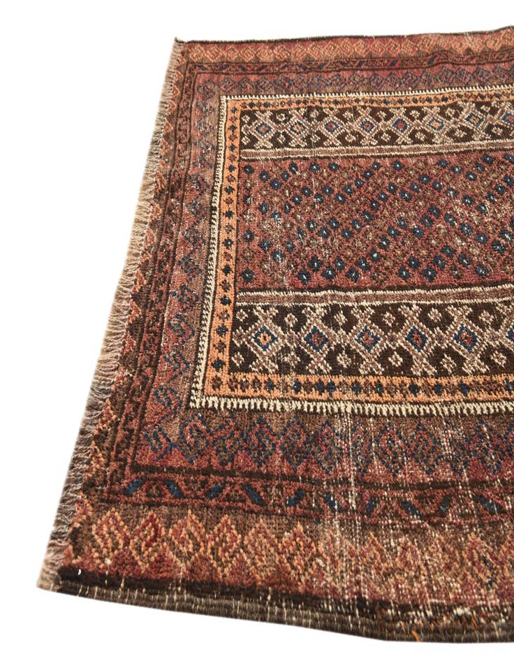 Detail image of 3' 4 x 4' 10  Hand Knotted Balouch Persian Wool Rug