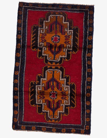 2' 10 x 4' 8 Hand Knotted Balouch Persian Wool Rug