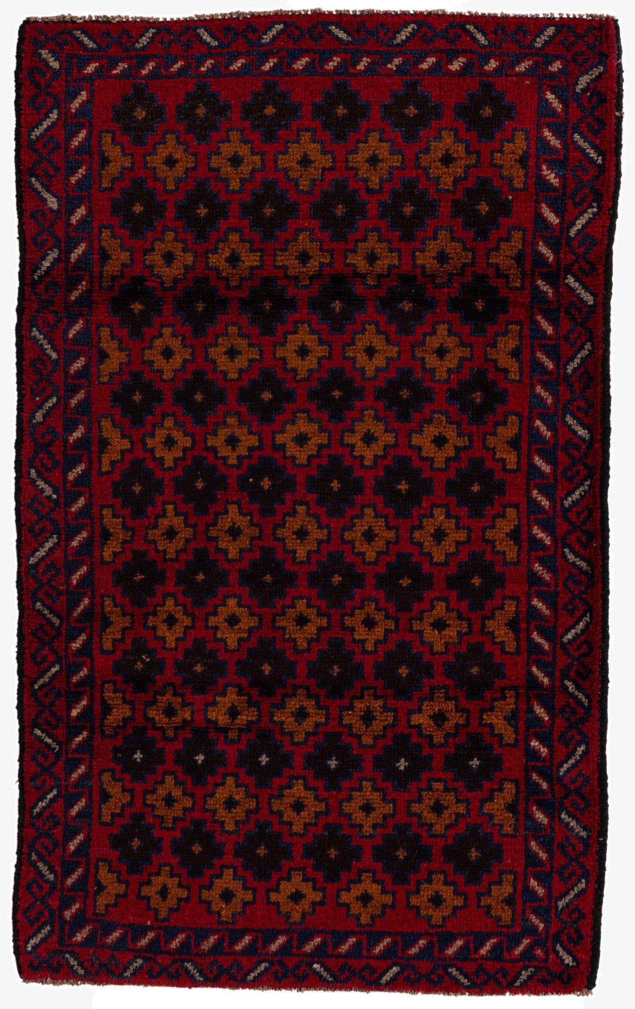 3' x 4' 9  Hand Knotted Balouch Persian Wool Rug