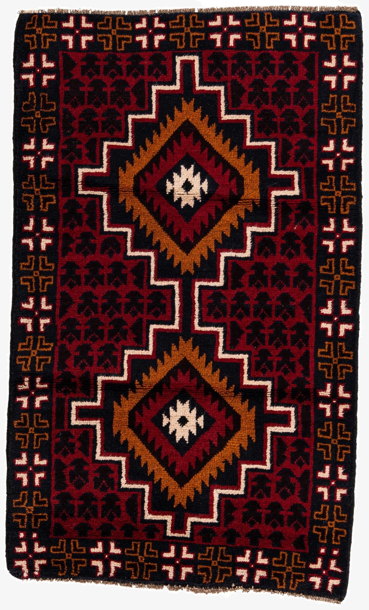 2' 10 x 4' 10  Hand Knotted Balouch Persian Wool Rug