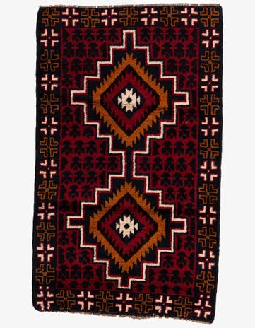 2' 10 x 4' 10 Hand Knotted Balouch Persian Wool Rug