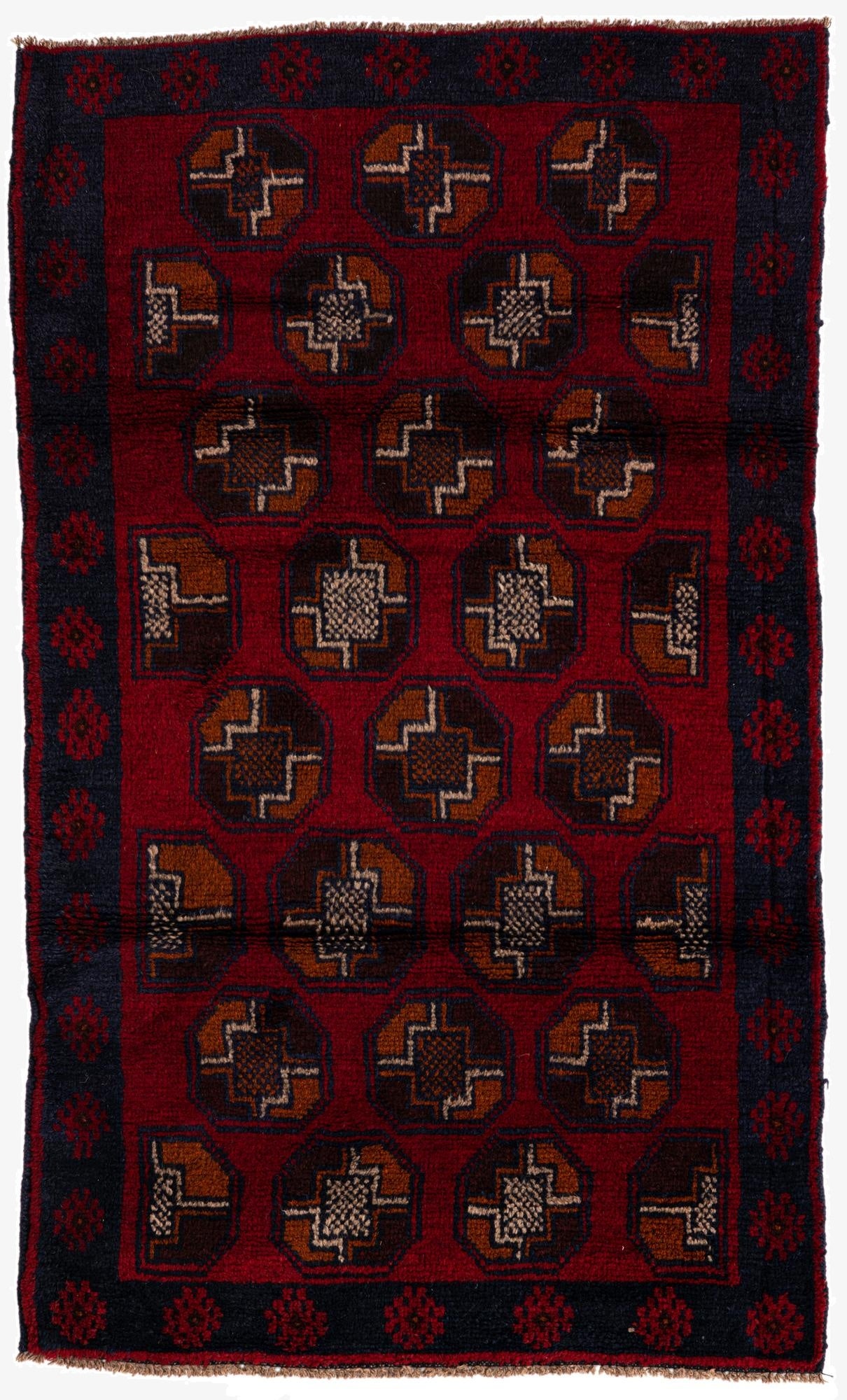 2' 9 x 4' 7  Hand Knotted Balouch Persian Wool Rug