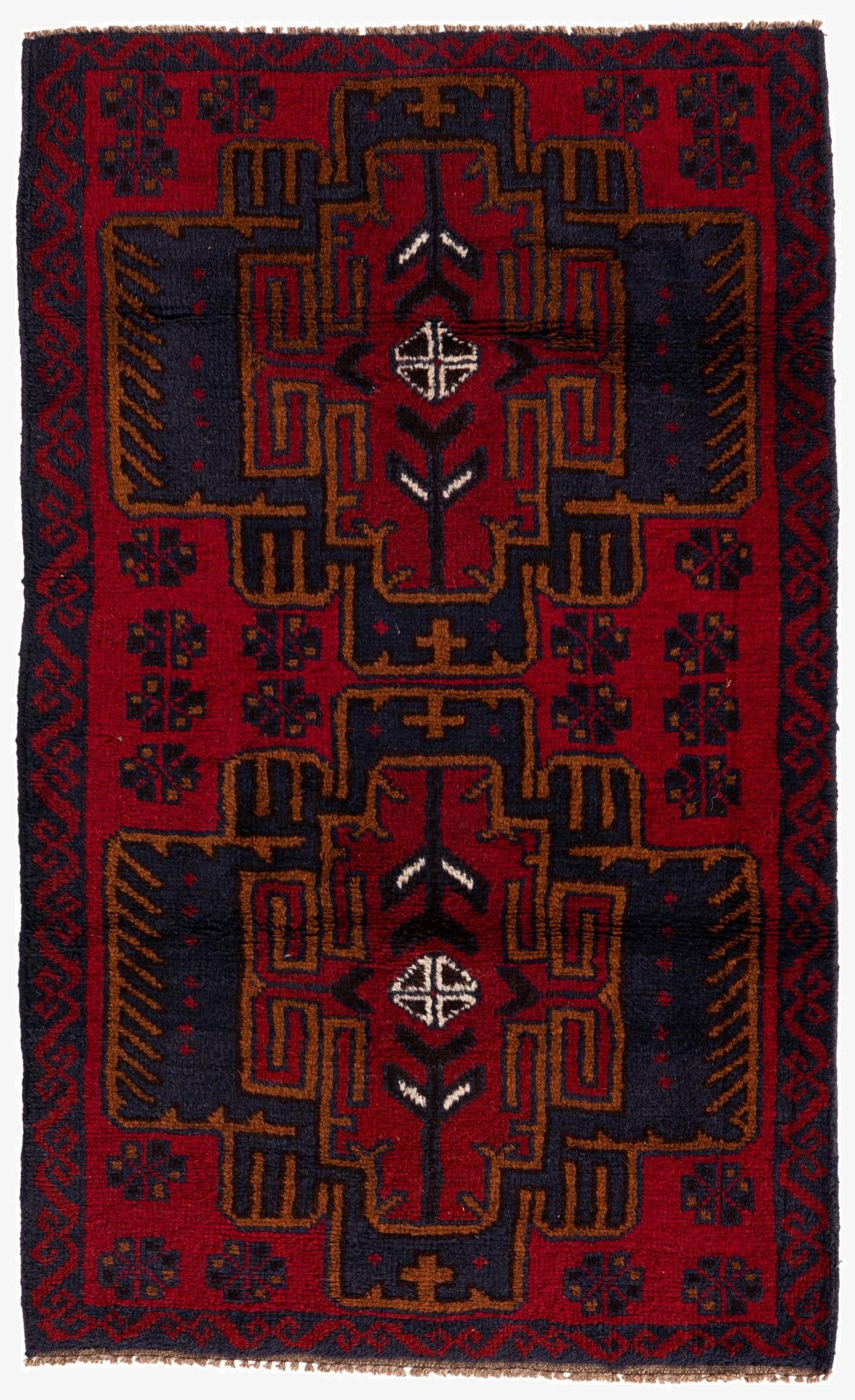 2' 9 x 4' 7  Hand Knotted Balouch Persian Wool Rug