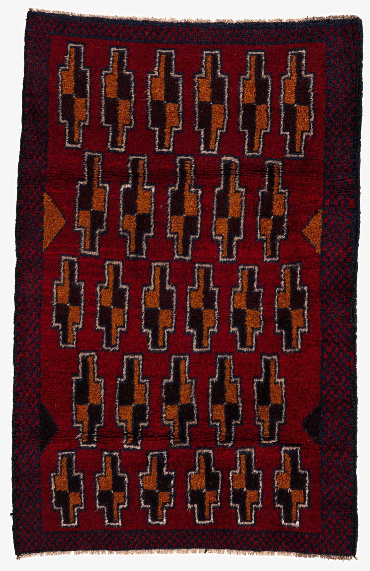 2' 10 x 4' 6  Hand Knotted Balouch Persian Wool Rug