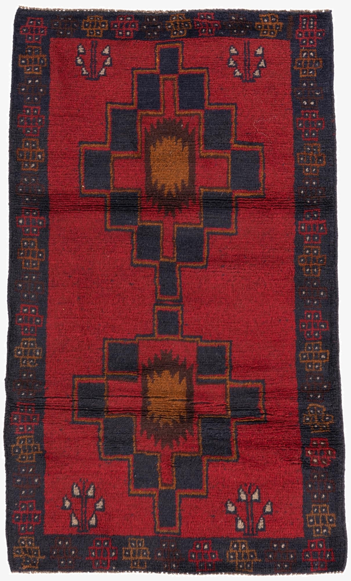 2' 10 x 4' 9  Hand Knotted Balouch Persian Wool Rug