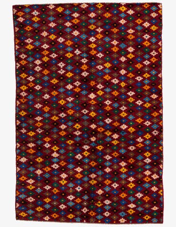 4' x 5' 9 Hand Knotted Balouch Wool Rug