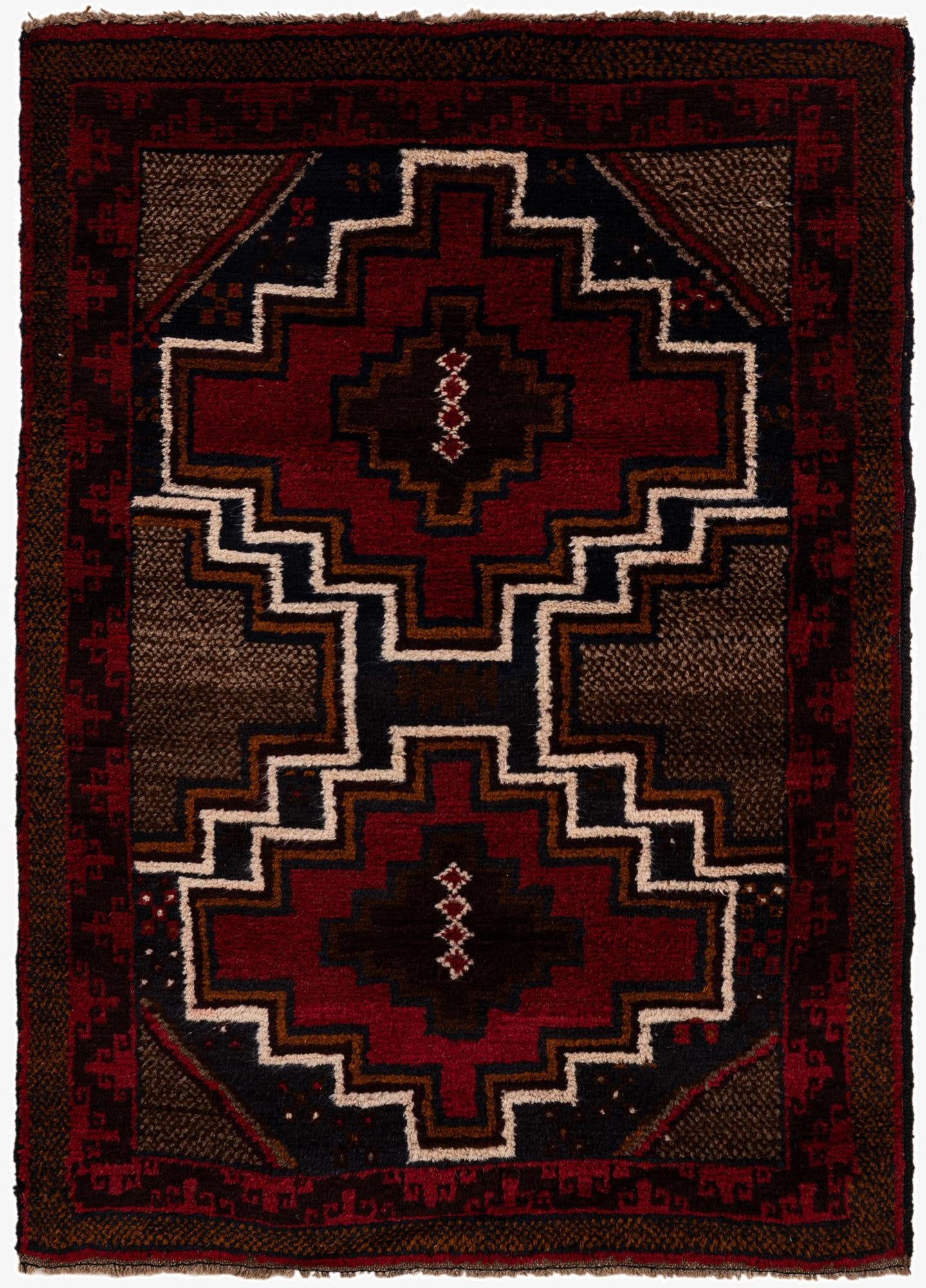 3' x 4' 3  Hand Knotted Balouch Persian Wool Rug